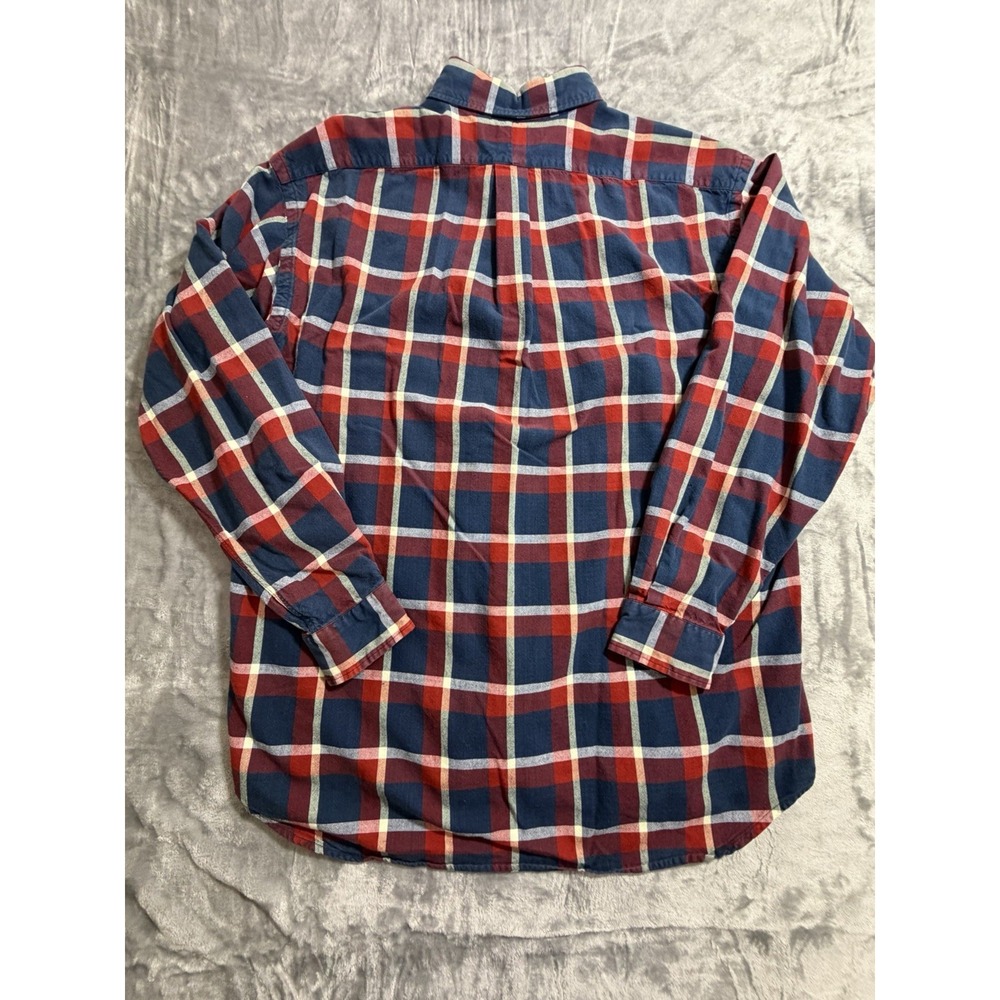 Ralph Lauren Long Sleeve Button Down Blaire Red/Navy Plaid W/Green Pony Size L - Picture 5 of 8